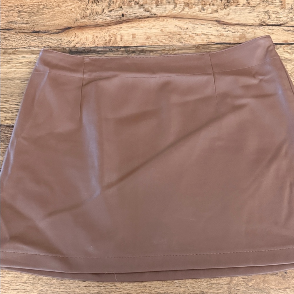 Abercrombie & Fitch vegan leather Brown Pencil Skirt